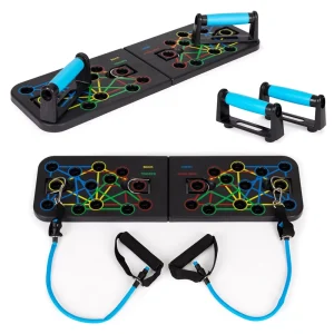 Multifunctional Training Push up Board Foldable Fitness Push up Board With Resistance Tube
