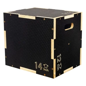 Multiple Sizes Non-Slip Wooden Plyometric Box for Fitness Training