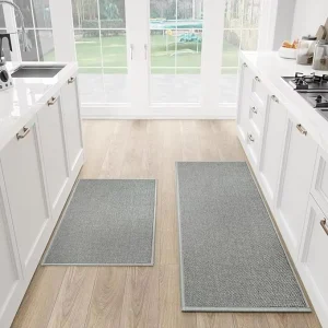 Multipurpose Washable Kitchen Rugs Anti-Slip Chenille Kitchen Runner Mat Set 2pcs