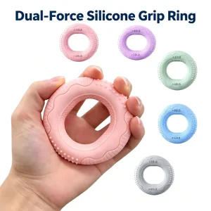 N10244 Hand Strength Training Finger Exercise Dual-Resistance Grip Ring