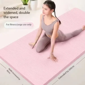 NBR Non-Slip Thickened Widened Lengthened Yoga Mat for Beginners, Home Use, Workouts, Dance and Fitness