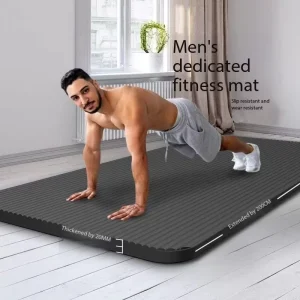 NBR Non-Slip Thickened Widened Lengthened Yoga Mat for Beginners, Home Workouts, Dance and Fitness