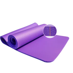 NBR Non-Slip Yoga Mat 183x61cm 1mm Thick with Carrying Strap
