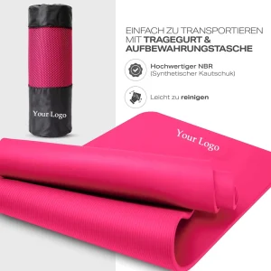 NBR Yoga Mat 10mm 15mm Thick Non Slip Exercise Fitness Mat Custom Logo Pilates Mat for Gym Home