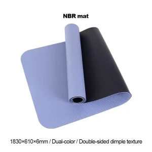 NBR Yoga Mat Double-Sided Anti-Slip Dimple Pattern Glue-Free Custom Size & Logo Exercise Mat Factory Supply