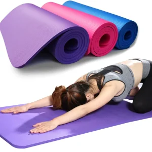 NBR and TPE 6mm Foldable Yoga Mat Set, for Fitness and Pilates, Custom Printed Logo