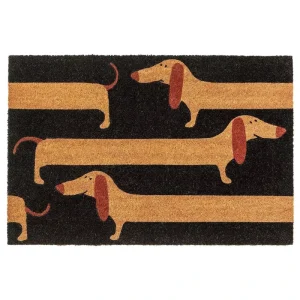 Natural Coconut Coir Floor Mat for Entryways and Hallways, Non-Slip, Dirt-Trapping, Cuttable, Cartoon Animal Design
