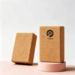 Natural Cork High-Density Breathable Non-Slip Yoga Block for Pilates Gym