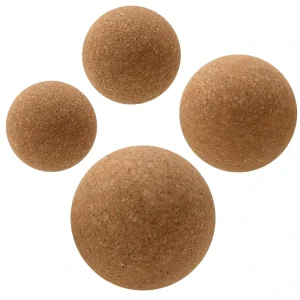 Natural Cork Massage Lacrosse Balls for Myofascial Release, Trigger Point Therapy, and Yoga