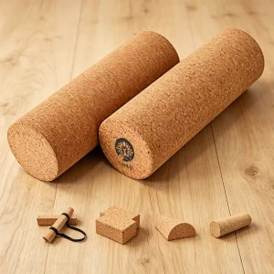 Natural Cork Massage Stick High-Density Yoga Massage Muscle Recovery Pilates Fitness Non-Slip