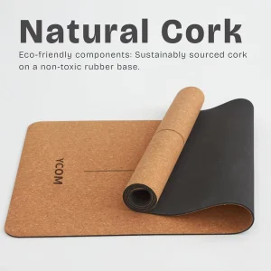 Natural Cork Rubber Yoga Mat Factory Eco-Friendly Non Slip Hot Pilates Exercise Mat Custom Laser Logo OEM ODM