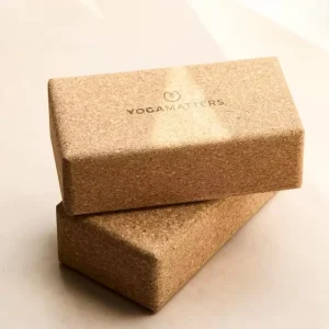 Natural Cork Yoga Block Custom Logo Non Slip Cork Yoga Brick for Yoga Pilates Home Gym Training