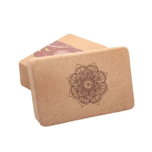 Natural Cork Yoga Block Eco Friendly Non Slip Workout Support for Home Studio and Gym Training