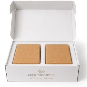 Natural Cork Yoga Block Gift Box Set Custom Logo Eco Friendly Exercise Brick Pilates Fitness Yoga Blocks