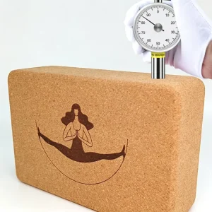 Natural Cork Yoga Block and High-Density Foam Yoga Block, Multi-Piece Set