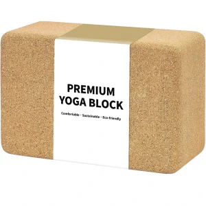 Natural Cork Yoga Block for Pilates, Stretching, Meditation, and Balance Training