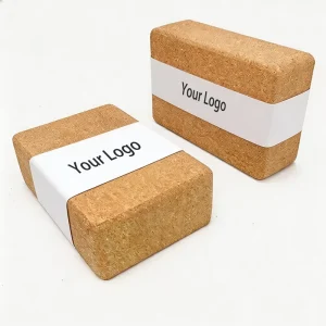 Natural Cork Yoga Blocks with Custom Logo, High Density, Non-Slip, Durable, 20-Piece Set