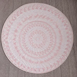 Natural Cotton Quilted Play Mat Maori-Inspired Artwork Breathable Soft Floor Mat
