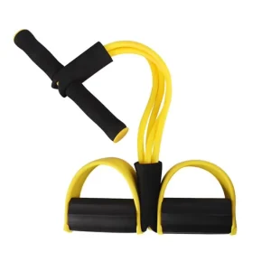 Natural Latex Pedal Resistance Band with Pull Rope for Yoga and Stretching