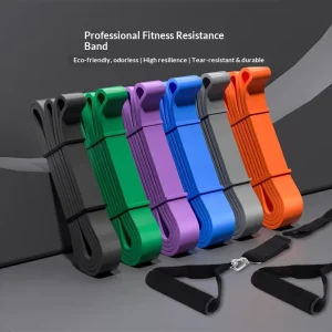 Natural Latex Resistance Band Set, 7-Level, Heavy-Duty Loop Bands, Tear-Resistant