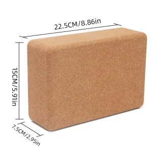 Natural Organic Cork Yoga Blocks High Density Thick Wedge