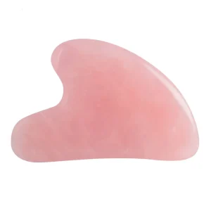 Natural Rose Quartz Gua Sha Massage Tools Handmade Back Scratcher SPA Acupuncture Musical Function B