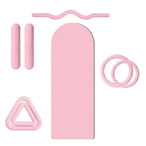 Natural Rubber PU Oval Yoga Mat Set for Pilates and Exercise