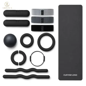 Natural Rubber Pilates Kit Set with Yoga Mat Pilates Ring Resistance Band