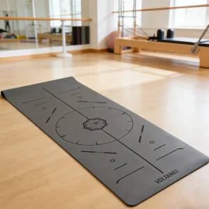 Natural Rubber and PU Leather Eco-Friendly Portable Fitness Yoga Mat with Custom Logo