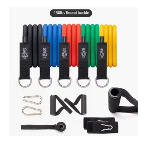 Natural Tree Latex Resistance Elastic Band Gym 11-Piece Set for Indoor Exercise