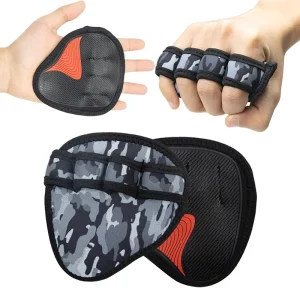 Neoprene Camouflage Half Finger Training Weightlifting Barbell Fitness Palm Protectors Four Finger Grip Gloves Unisex