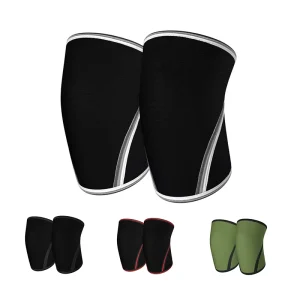 Neoprene Compression Knee Sleeves, Elastic, 5mm/7mm, for Weightlifting and Powerlifting