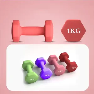 Neoprene Dipped Dumbbells Colorful Hex Hand Weights Non-Slip Light Dumbbell Set for Women Home Gym Fitness