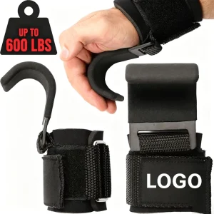 Neoprene Gym Hooks with Anti-Slip Grip Assist for Lat Pulldowns and Chin-Ups