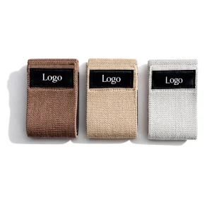 Neutral Beige Fabric Hip Circle Booty Bands Set for Pilates, Yoga, and Glute Training