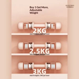 New Design Daily Workout Portable Home Fitness Orange Dumbbells Adjustable Dumbbell Set For Women