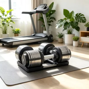 New Design Free Weight Adjustable Dumbbell Set Electroplated Fitness Equipment Home Gym Strength Training Barbell Conversion