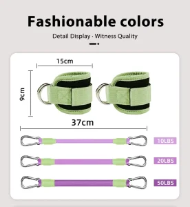 New Design Latex Ankle Resistance Split Stretch Band with Heavy Resistance and High Elastic for Leg Workouts Exercise Equipment