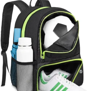 New Large-Capacity Basketball Soccer Sports Backpack with Separate Ball Compartment, Oxford Fabric, Air-Cushioned Harness