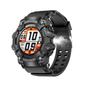 Newest Products Flashlight Smart Watch IP68 Waterproof Man Relojes Inteligentes BT Compass Smartwatch Sport