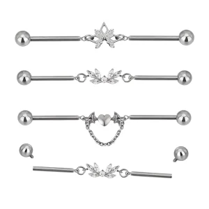 Newest Titanium Industrial Barbell, ASTM F136 Titanium Barbell Navel Ring Piercing Body Jewelry