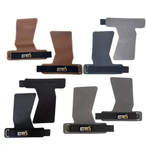 No-Hole Gym Hand Grips with Pads and Lifting Straps for Weightlifting, Pull-Ups, WODs