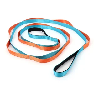 Non-Elastic 10 Loops Neoprene Handles Stretch Strap Yoga Stretching Strap for Splits Fitness Physical Therapy Equipment