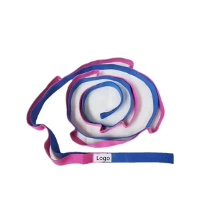 Non-Elastic Adjustable Multi-Loop Stretching Strap for Yoga, Pilates, and Dance