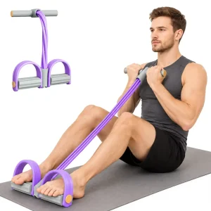 Non-Latex Resistance Bands with Handles and Foot Pedals Elastic Pull Rope OEM ODM