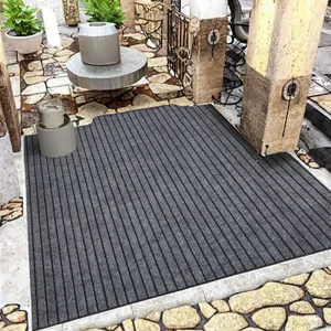 Non-Slip Aluminum Alloy Floor Mats Rubber Backing Anodized Finish Geometric Pattern 1-2mm