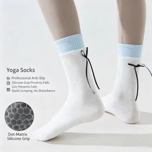 Non-Slip Breathable Polyester Grip Socks for Pilates, Yoga, and Home Workout
