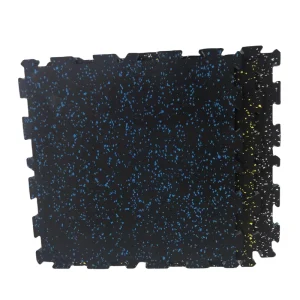 Non Slip Carpet Floor Tiles Interlocking Speckled Rubber Gym Flooring Tiles Gym Mats Rubber Flooring for Weights