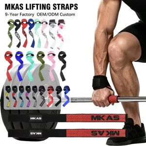Non-Slip Custom Logo Weightlifting Straps for Gym, Powerlifting and Fitness Equipment, Factory Direct