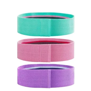 Non-Slip Durable High Elastic Polyester Fabric Hip Resistance Loop Band Set 8 cm Width Exercise Bands